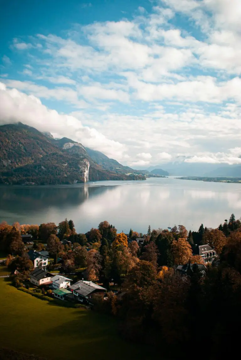 The Wolfgangsee stretching out below the slopes above St. Gilgen