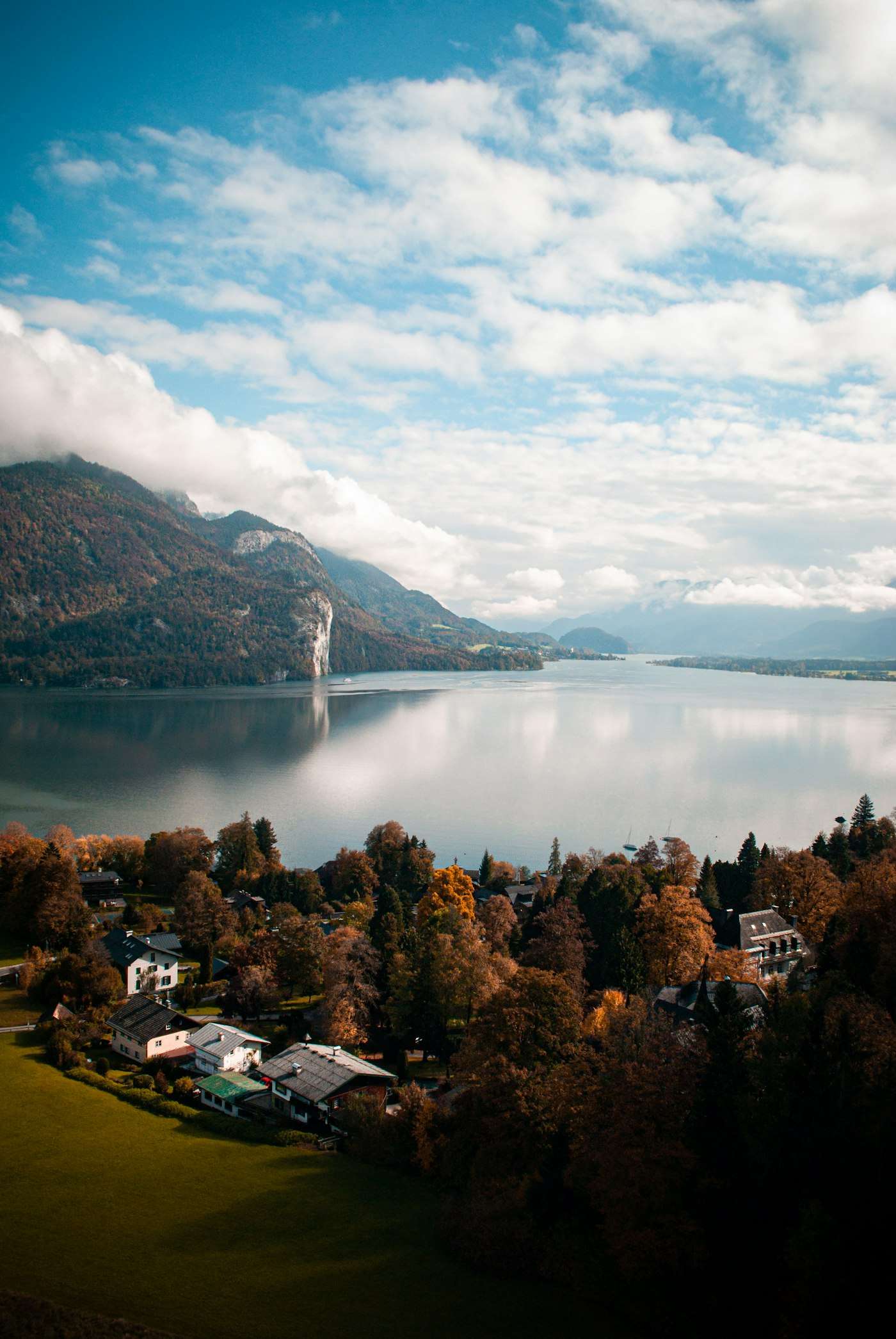 The Wolfgangsee stretching out below the slopes above St. Gilgen